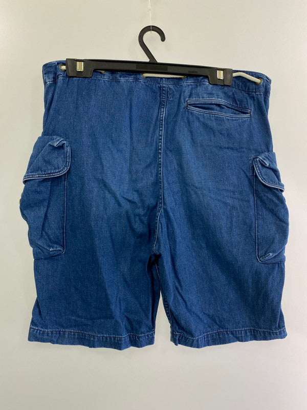 【中古品】【メンズ】 orSlow オアスロウ DENIM CARGO SHORTS デニムカーゴショーツ ズボン ボトムス 151-240829-ma-03-min サイズ：3 カラー：インディゴ 万代Net店