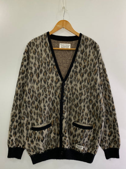 【中古品】【メンズ】  WACKOMARIA 22AW LEOPARD MOHAIR KNIT CARDIGAN ワコマリア レオパード モヘア ニット カーディガン トップス 142-240828-yn-14-min サイズ：M カラー：ブラウン/ベージュ系 万代Net店