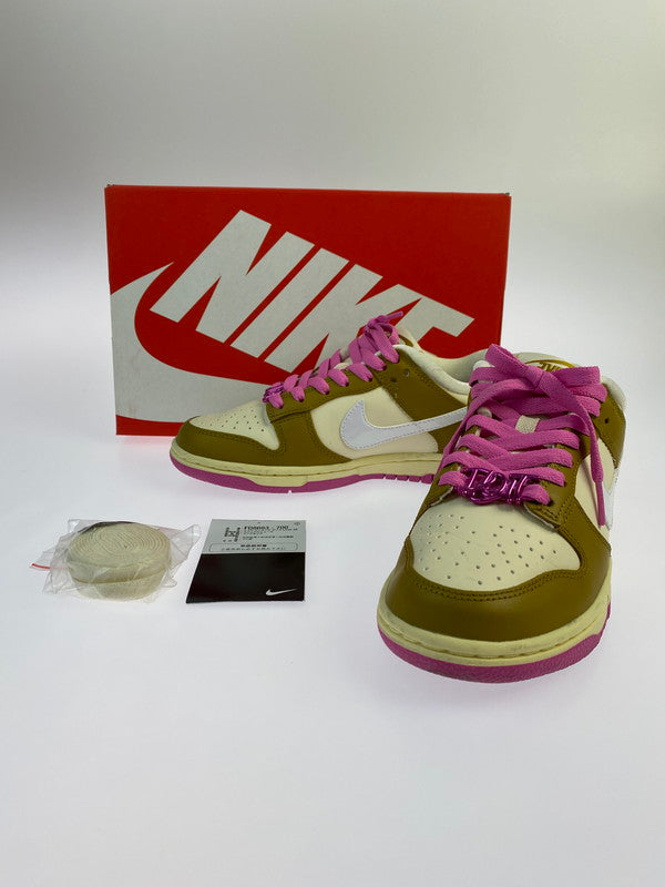 【中古品】【レディース】 NIKE ナイキ FD8683-700 WMNS DUNK LOW ”JUST DO IT” 靴 シューズ 166-240828-AS-22-min サイズ：22.5cm カラー：ベージュ/ブラウン/ピンク 万代Net店
