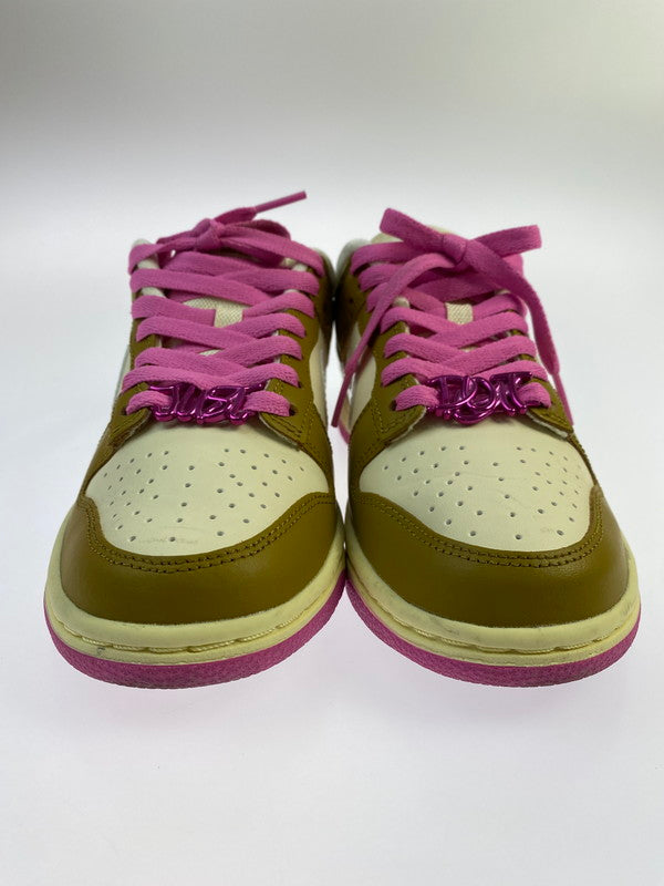 【中古品】【レディース】 NIKE ナイキ FD8683-700 WMNS DUNK LOW ”JUST DO IT” 靴 シューズ 166-240828-AS-22-min サイズ：22.5cm カラー：ベージュ/ブラウン/ピンク 万代Net店