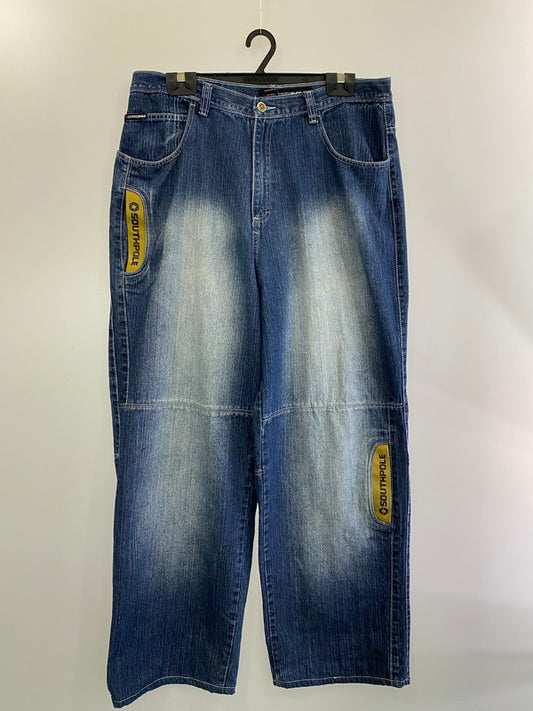 【中古品】【メンズ】  SOUTHPOLE サウスポール WIDE DENIM PANTS ワイドデニムパンツ ズボン ボトムス 157-240829-ma-26-min サイズ：W36 カラー：インディゴ 万代Net店