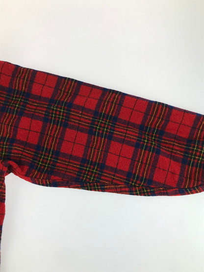 【現状渡し品】【メンズ】 PENDLETON ペンドルトン USA製 70's WOOL CHECK SHIRT 70年代 ウール チェックシャツ 長袖シャツ ヴィンテージ 144-251214-rt-01-tag サイズ：L カラー：レッド 万代Net店