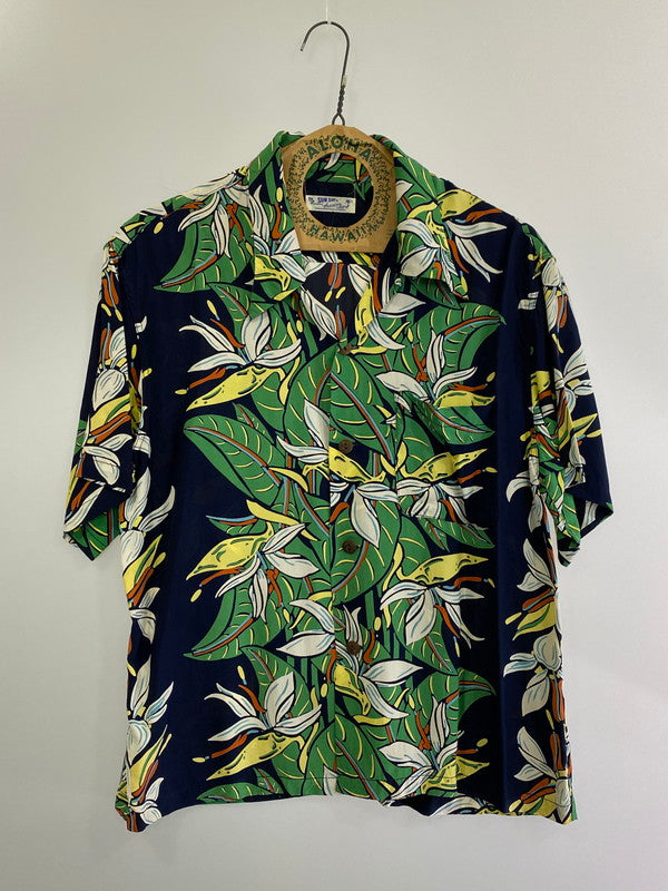 【中古品】【メンズ】 SUN SURF サンサーフ S/S HAWAIIAN SHIRT M32867 ショートスリーブ ハワイアンシャツ アロハシャツ 半袖シャツ トップス 145-240831-yn-02-min サイズ：S 万代Net店