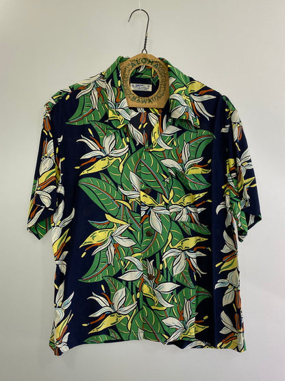 【中古品】【メンズ】 SUN SURF サンサーフ S/S HAWAIIAN SHIRT M32867 ショートスリーブ ハワイアンシャツ アロハシャツ 半袖シャツ トップス 145-240831-yn-02-min サイズ：S 万代Net店