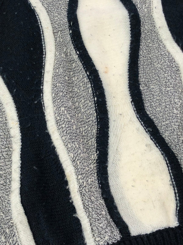 【現状渡し品】【メンズ】 ALAN STUART アラン・スチュアート 3D KNIT スリーディー ニット トップス 146-260913-rt-14-tagh サイズ：不明 下記参照 カラー：ブラック/ホワイト 万代Net店