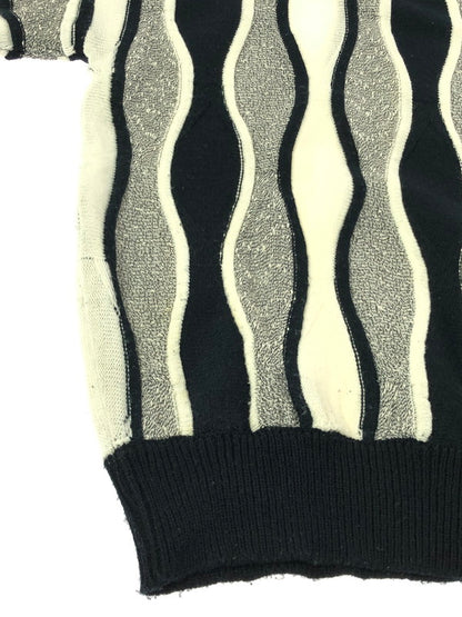 【現状渡し品】【メンズ】 ALAN STUART アラン・スチュアート 3D KNIT スリーディー ニット トップス 146-260913-rt-14-tagh サイズ：不明 下記参照 カラー：ブラック/ホワイト 万代Net店