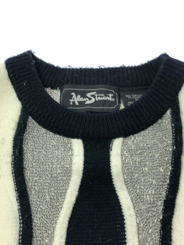 【現状渡し品】【メンズ】 ALAN STUART アラン・スチュアート 3D KNIT スリーディー ニット トップス 146-260913-rt-14-tagh サイズ：不明 下記参照 カラー：ブラック/ホワイト 万代Net店