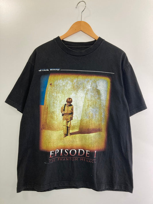 【中古品】【メンズ】 STAR WARS スターウォーズ 1999 EPISODE 1 90'S BOOTLEG TEE 1999年 エピソード1 90年代 ブートレッグTシャツ トップス 半袖 146-240829-ma-14-min サイズ：サイズ不明 カラー：黒 万代Net店