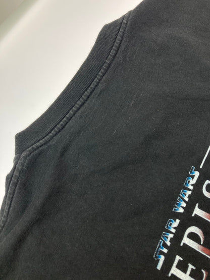 【中古品】【メンズ】 STAR WARS スターウォーズ 1999 EPISODE 1 90'S BOOTLEG TEE 1999年 エピソード1 90年代 ブートレッグTシャツ トップス 半袖 146-240829-ma-14-min サイズ：サイズ不明 カラー：黒 万代Net店