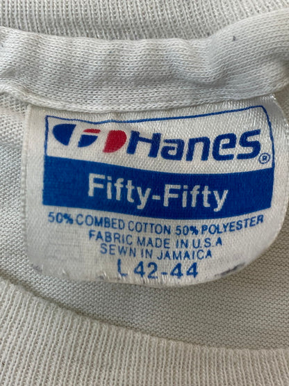 【現状渡し品】【メンズ】 HANES-FIFTY FIFTY- ヘインズフィフティフィフティ USA製 80S c1987 ANATOMICAL CHART T-SHIRT 半袖 146-250121-AS-40-min サイズ：L カラー：ホワイト 万代Net店