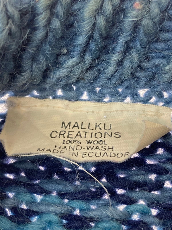 【中古品】【メンズ】  MALLKU CREATIONS エクアドル製 NORDIC KNIT SWEATER 146-240828-mo-12-min カラー：ブルー 万代Net店