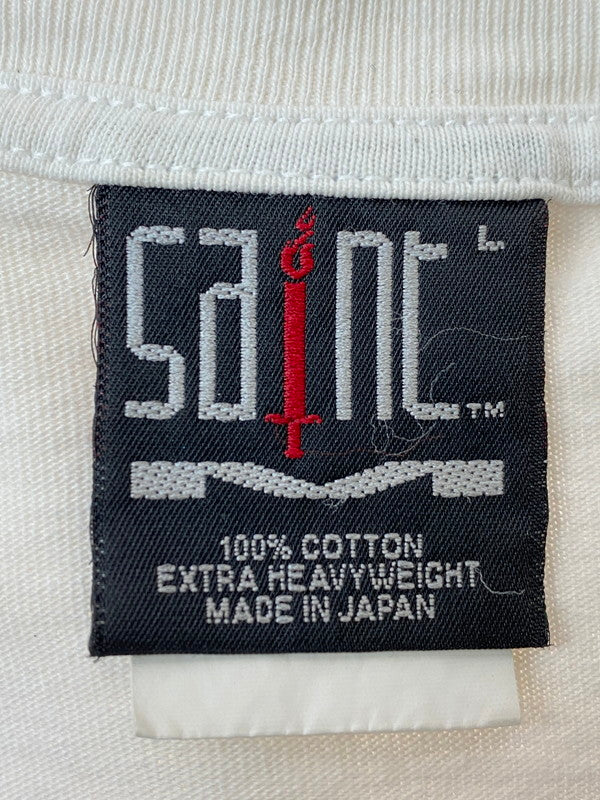 【中古品】【メンズ】 SAINT MICHAEL HEART SAINT S/S TEE SM-A23-0000-005 セントマイケル ショートスリーブTシャツ 半袖Tシャツ トップス 141-240831-yn-09-min サイズ：L カラー：ホワイト 万代Net店