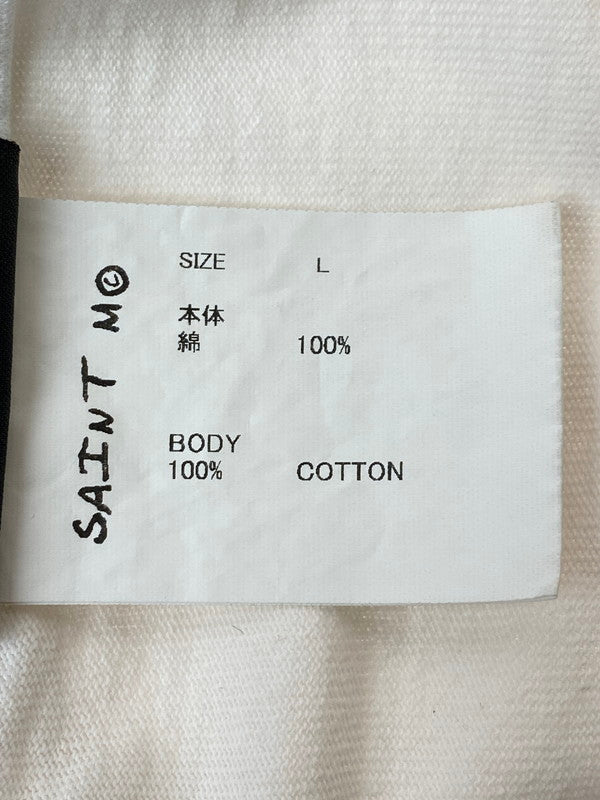 【中古品】【メンズ】 SAINT MICHAEL HEART SAINT S/S TEE SM-A23-0000-005 セントマイケル ショートスリーブTシャツ 半袖Tシャツ トップス 141-240831-yn-09-min サイズ：L カラー：ホワイト 万代Net店