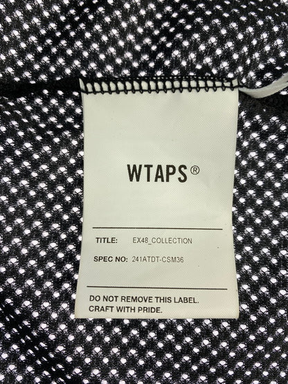 【中古品】【メンズ】 WTAPS ダブルタップス 241ATDT-CSM36 24SS QB SS POLY.ERA/NUMBERING MESH JERSEY SS TEE ナンバリングメッシュ ジャージー 半袖トップス 142-240902-me-19-min サイズ：2 カラー：ブラック 黒 万代Net店