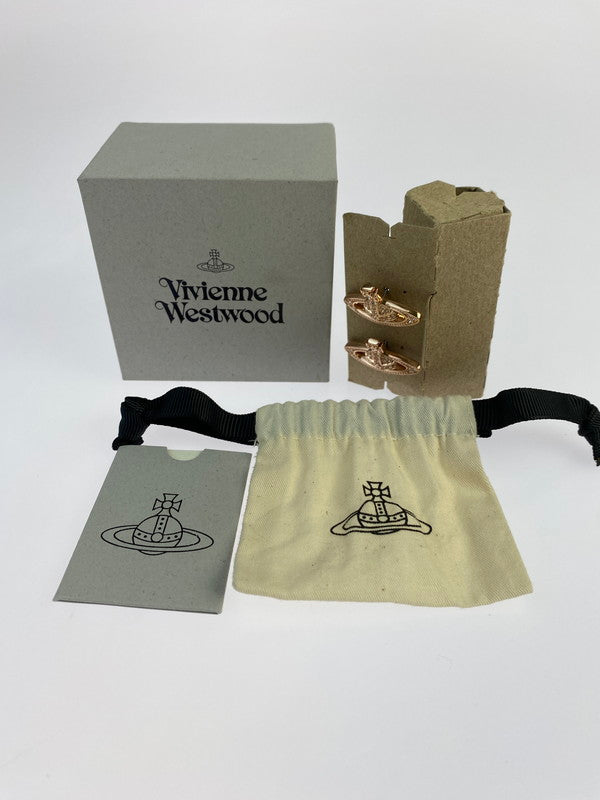 【LIFTる。景品】【中古品】【レディース】 Vivienne Westwood ヴィヴィアンウエストウッド MINI BAS RELIEF EARRINGS 62020033 ミニバス リリーフ ピアス アクセサリー 192-240906-yn-21-min カラー：ピンクゴールド 万代Net店