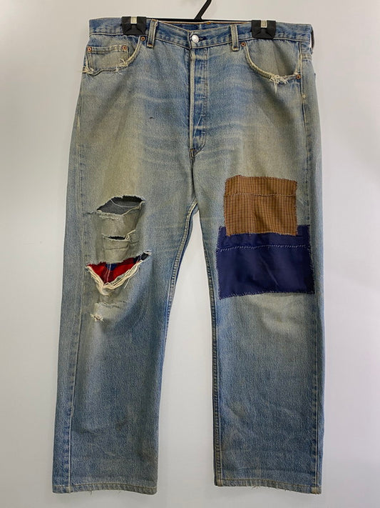 【現状渡し品】【メンズ】 Levi's リーバイス 501-0115 ボタン裏553 93年5月製造 USA製 90’S 501 DENIM PANTS デニムパンツ ジーパン ジーンズ ボトムス 157-240905-me-12-min サイズ：W40 カラー：インディゴ 万代Net店