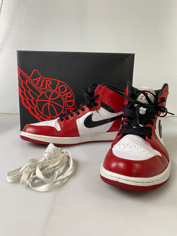 【中古品】【メンズ】 NIKE ナイキ 332550-163 AIR JORDAN １ RETRO HIGH ”CHICAGO” （2013） 靴 シューズ ハイカット 160-240903-AS-4-min サイズ：31.0cm カラー：レッド/ホワイト/ブラック 万代Net店