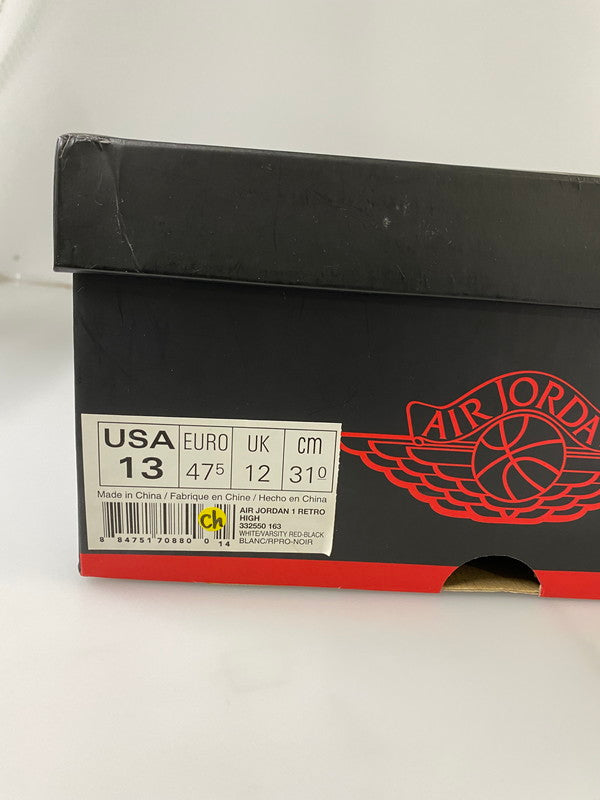 【中古品】【メンズ】 NIKE ナイキ 332550-163 AIR JORDAN １ RETRO HIGH ”CHICAGO” （2013） 靴 シューズ ハイカット 160-240903-AS-4-min サイズ：31.0cm カラー：レッド/ホワイト/ブラック 万代Net店