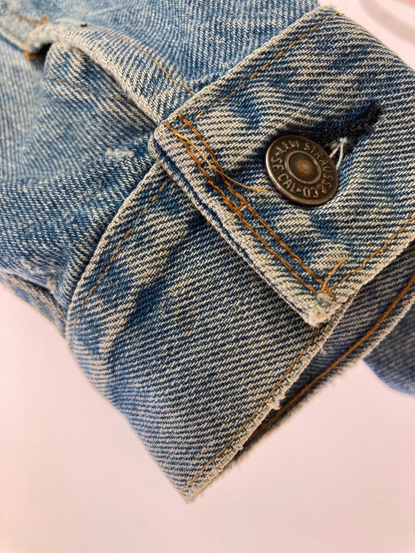 【中古品】【メンズ】 Levi's リーバイス USA製 スモールE 71205-0217 70S 4TH DENIM JACKET LONG 70年代 4TH デニムジャケット ロング アウター  146-240903-jt-11-min サイズ：42 カラー：インディゴ 万代Net店