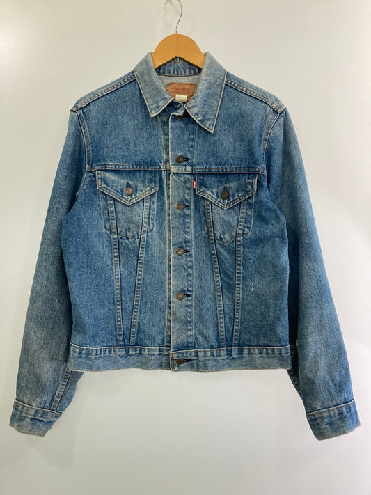 【中古品】【メンズ】 Levi's リーバイス USA製 スモールE 71205-0217 70S 4TH DENIM JACKET LONG 70年代 4TH デニムジャケット ロング アウター  146-240903-jt-11-min サイズ：42 カラー：インディゴ 万代Net店