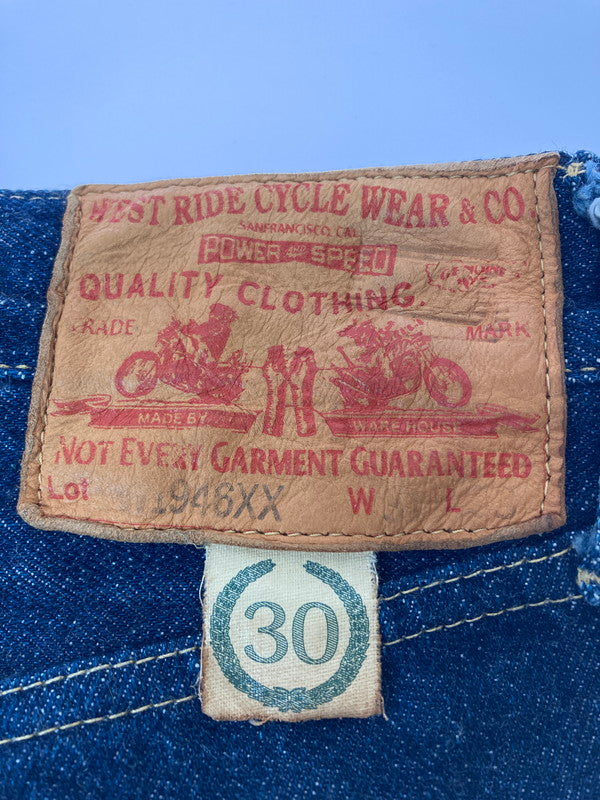 【中古品】【メンズ】 WESTRIDE ウエストライド ×WAREHOUSE ウエアハウス 1946XX  30TH LIMITED DENIM PANTS 30周年 デニムパンツ ボトムス  156-240903-jt-12-min サイズ：31 カラー：インディゴ 万代Net店