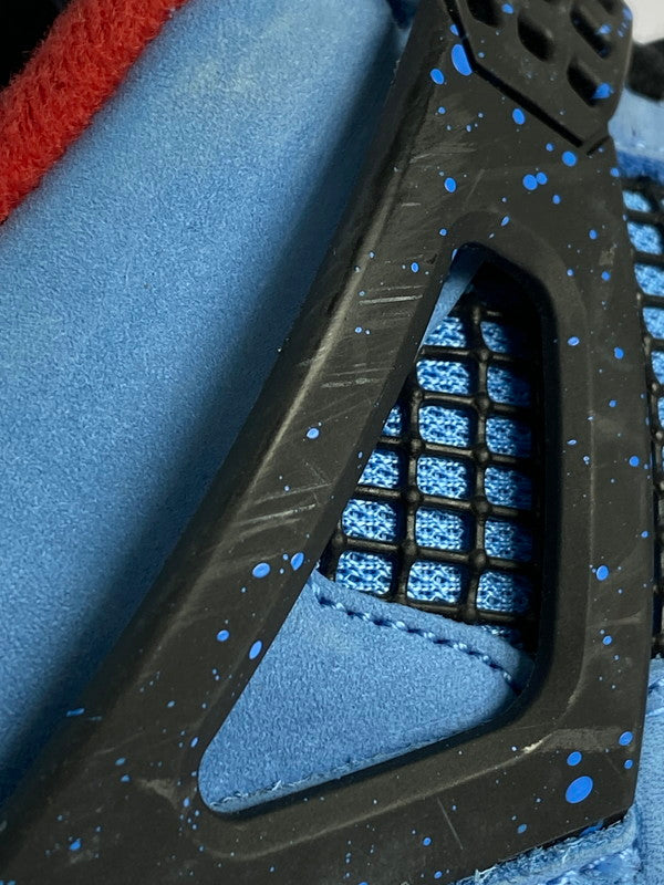 【中古品】【メンズ】 NIKE ナイキ ×TRAVIS SCOTT トラヴィススコット AIR JORDAN 4 RETRO CA 308497-406 エアージョーダン4 レトロ カクタスジャック スニーカー 靴 160-240903-jt-18-min サイズ：US 10 28.0cm カラー：UNIVERCITY BLUE/BLACK 万代Net店