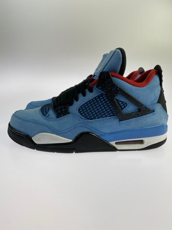 【中古品】【メンズ】 NIKE ナイキ ×TRAVIS SCOTT トラヴィススコット AIR JORDAN 4 RETRO CA 308497-406 エアージョーダン4 レトロ カクタスジャック スニーカー 靴 160-240903-jt-18-min サイズ：US 10 28.0cm カラー：UNIVERCITY BLUE/BLACK 万代Net店