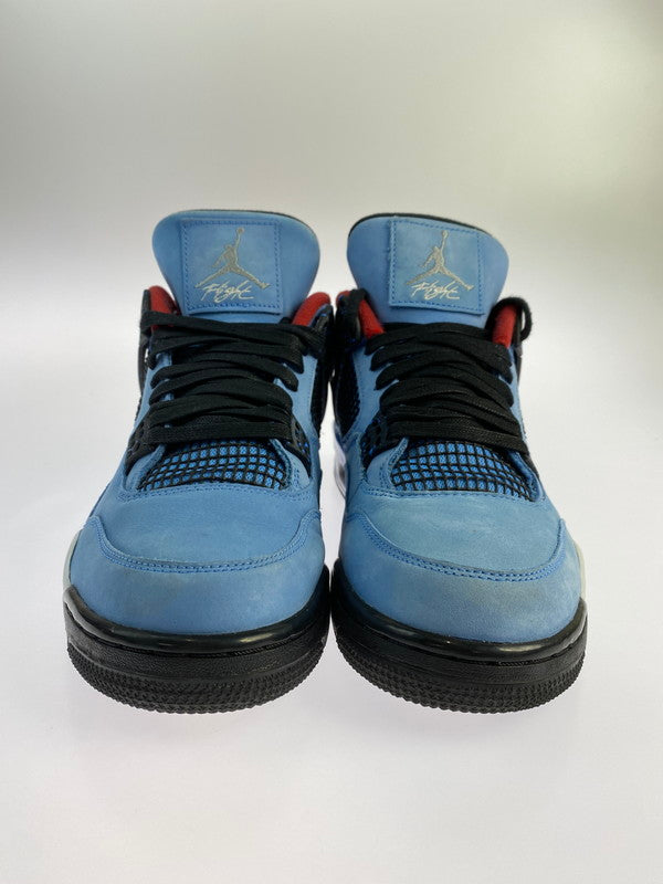 【中古品】【メンズ】 NIKE ナイキ ×TRAVIS SCOTT トラヴィススコット AIR JORDAN 4 RETRO CA 308497-406 エアージョーダン4 レトロ カクタスジャック スニーカー 靴 160-240903-jt-18-min サイズ：US 10 28.0cm カラー：UNIVERCITY BLUE/BLACK 万代Net店