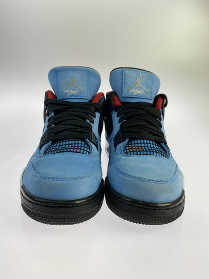 【中古品】【メンズ】 NIKE ナイキ ×TRAVIS SCOTT トラヴィススコット AIR JORDAN 4 RETRO CA 308497-406 エアージョーダン4 レトロ カクタスジャック スニーカー 靴 160-240903-jt-18-min サイズ：US 10 28.0cm カラー：UNIVERCITY BLUE/BLACK 万代Net店
