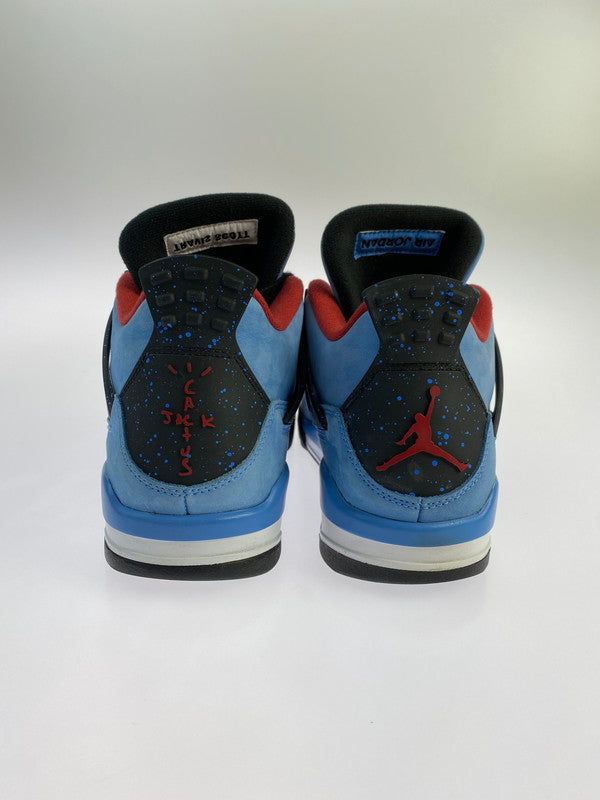【中古品】【メンズ】 NIKE ナイキ ×TRAVIS SCOTT トラヴィススコット AIR JORDAN 4 RETRO CA 308497-406 エアージョーダン4 レトロ カクタスジャック スニーカー 靴 160-240903-jt-18-min サイズ：US 10 28.0cm カラー：UNIVERCITY BLUE/BLACK 万代Net店