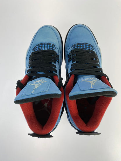 【中古品】【メンズ】 NIKE ナイキ ×TRAVIS SCOTT トラヴィススコット AIR JORDAN 4 RETRO CA 308497-406 エアージョーダン4 レトロ カクタスジャック スニーカー 靴 160-240903-jt-18-min サイズ：US 10 28.0cm カラー：UNIVERCITY BLUE/BLACK 万代Net店