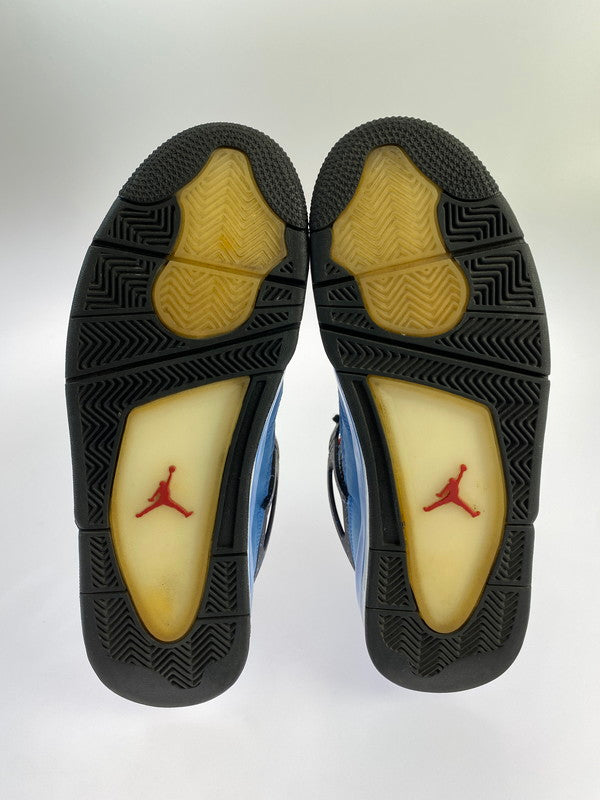 【中古品】【メンズ】 NIKE ナイキ ×TRAVIS SCOTT トラヴィススコット AIR JORDAN 4 RETRO CA 308497-406 エアージョーダン4 レトロ カクタスジャック スニーカー 靴 160-240903-jt-18-min サイズ：US 10 28.0cm カラー：UNIVERCITY BLUE/BLACK 万代Net店