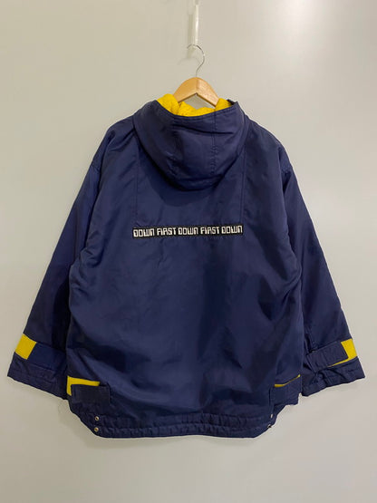 【中古品】【メンズ】  FIRST DOWN 90's TECHNO STREET WEAR”MOUNTAIN PARKA ファーストダウン プルオーバー マウンテンパーカー アウター 144-240903-yn-22-min サイズ：M カラー：ネイビー 万代Net店