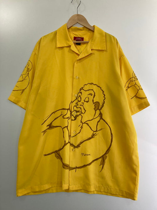 【中古品】【メンズ】 FUBU フブ  FAT ALBERT S S SHIRT ファットアルバート 半袖シャツ トップス 146-240903-jt-07-min サイズ：XL カラー：イエロー 万代Net店