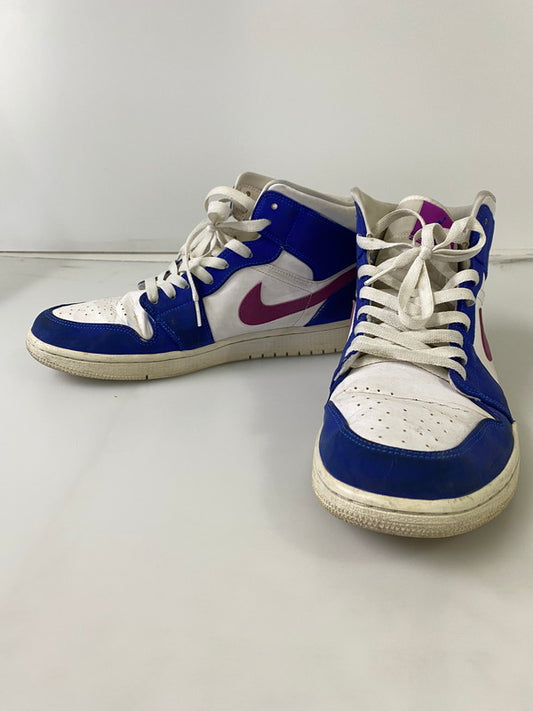 【中古品】【メンズ】 NIKE ナイキ 554724-451 AIR JORDAN 1 MID"HYPER ROYAL HYPER VIOLET WHITE" 靴 シューズ 160-240903-AS-6-min サイズ：29.0cm カラー：ブルー/ホワイト/パープル 万代Net店