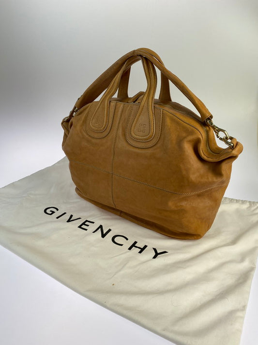 【中古品】【メンズ/レディース】 GIVENCHY ジバンシィ MA1121 NIGHTINGALE 2WAY SHOULDER BAG ナイチンゲール 2ウェイ ショルダーバッグ 鞄 180-240909-me-16-min カラー：キャメル 万代Net店