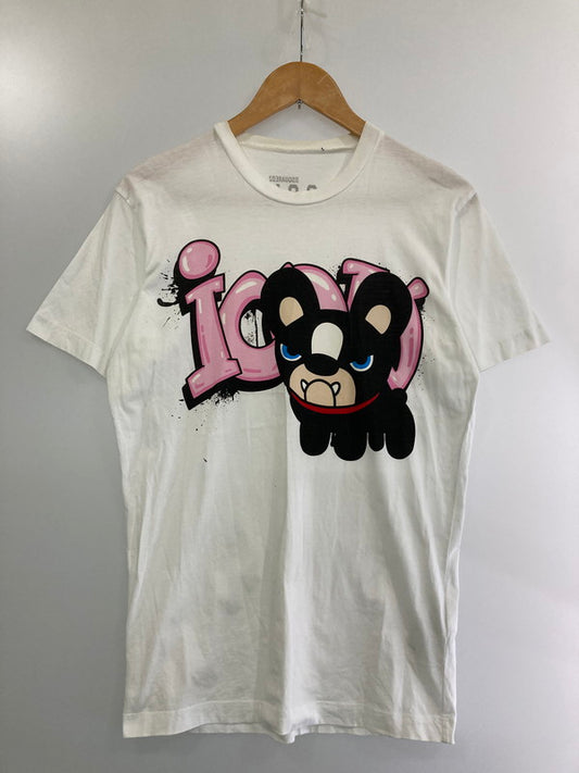 【中古品】【メンズ】 DSQUARED2 ディースクエアード ICON LOGO TEE S79GC0046 アイコン ロゴ Tシャツ メンズ 半袖トップス ロゴプリント 141-240907-em-5-min サイズ：XS カラー：ホワイト 万代Net店