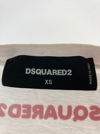 【中古品】【メンズ】 DSQUARED2 ディースクエアード DONUT PUNCHER TEE S71GD1149 ドーナツ パンチャー ロゴ Tシャツ メンズ 半袖トップス ロゴプリント 141-240907-em-7-min サイズ：XS カラー：ホワイト 万代Net店