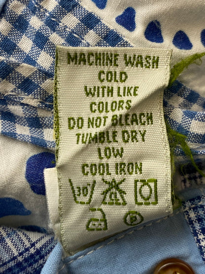 【中古品】【メンズ】 ORVIS オービス 90S PATCH WORK SHIRT パッチワークシャツ トップス 146-250719-ks-25-min サイズ：L カラー：ブルー系 万代Net店