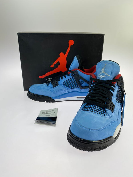 【中古美品】【メンズ】 NIKE ナイキ AIR JORDAN 4 RETRO TRAVIS SCOTT 308497-406 エアジョーダン 4 レトロ トラヴィススコット スニーカー 靴 160-240911-yn-14-min サイズ：27.5cm US9.5 カラー：UNIVERSITY BLUE/BLACK 万代Net店