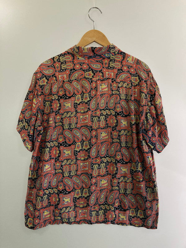 【中古品】【メンズ】  FOR TOWN SPORTWEAR フォー タウン スポーツウェア  50S RAYON HAWAIIAN SHIRT レーヨン ハワイアンシャツ ヴィンテージ メンズ半袖シャツ 146-240913-em-16-min サイズ：Ｌ カラー：レッド/ブラック/イエロー系混色 万代Net店