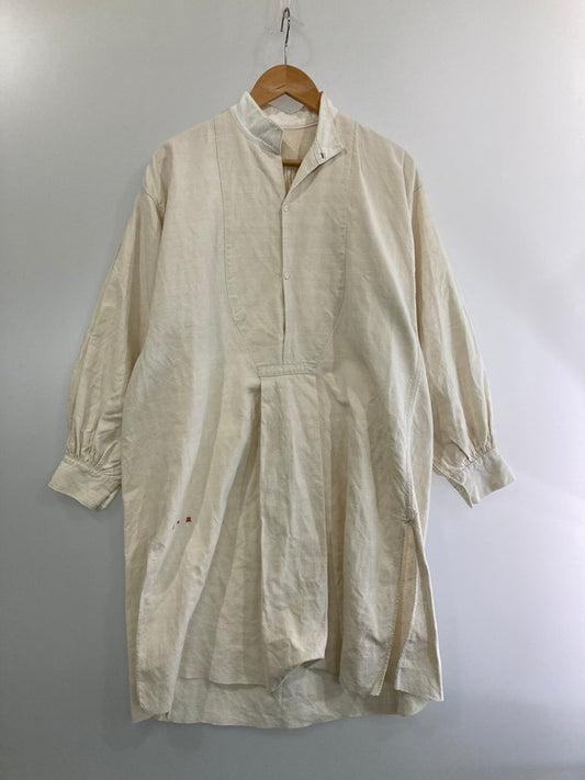 【中古品】【メンズ】  EURO VINTAGE 1900-30's FRENCH LINEN SMOCK ユーロ ヴィンテージ フレンチ リネン スモック 長袖 トップス 146-240917-yn-04-min カラー：アイボリー 万代Net店