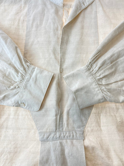 【中古品】【メンズ】 EURO VINTAGE 1900-30's FRENCH LINEN SMOCK ユーロ ヴィンテージ フレンチ リネン スモック 長袖 トップス 146-240917-yn-04-min カラー：アイボリー 万代Net店