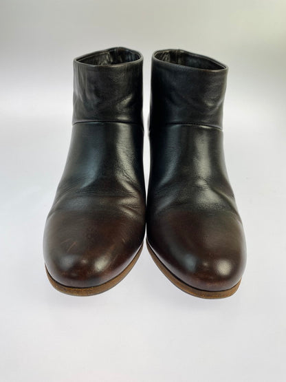 【中古品】【レディース】 MARTIN MARGIELA マルタンマルジェラ 38WU030 ポインテッドトゥ ショートブーティ 167-240911-ab-17-min サイズ：38 (インソール縦約25.5cm) カラー：ブラウン/ブラック系 万代Net店