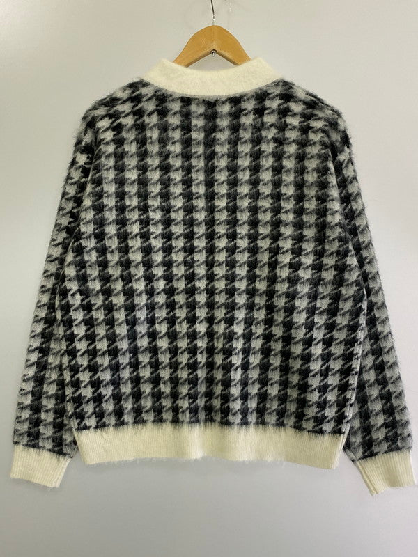 【中古品】【メンズ】 HUF ハフ ONE STAR HOUNDSTOOTH POLO SWEATER 千鳥格子 ポロ セーター トップス 142-240909-me-36-min サイズ：S カラー：ホワイト/ブラック 万代Net店