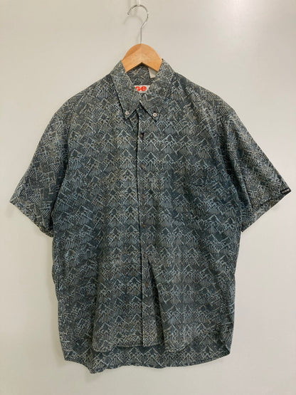 【現状渡し品】【メンズ】  GOOD ENOUGH グッドイナフ BD S S SHIRT 90'S メンズ 半袖シャツ 春夏 ボタンダウン  142-240913-em-10-min サイズ：S カラー：ブルー/グレー系総柄 万代Net店