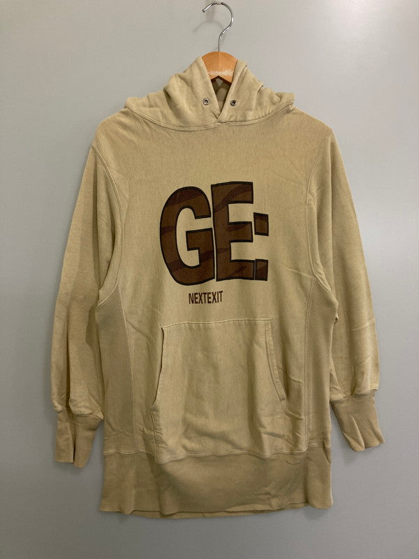 【現状渡し品】【メンズ】  GOOD ENOUGH  グッドイナフ PULLOVER HOODIE GE NEXTEXIT 90'S フード付きプルオーバーバーカー フーディー メンズ 長袖 142-240913-em-11-min サイズ：M カラー：ベージュ系 万代Net店