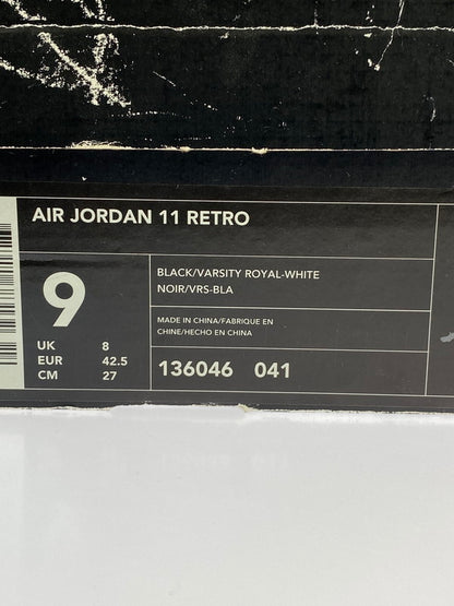 【中古品】【メンズ】 NIKE ナイキ AIR JORDAN 11 RETRO 136046-041 エア ジョーダン 11 レトロ 00年製初代復刻 スニーカー 靴 160-240911-yn-16-min サイズ：27.0cm US9 カラー：BLACK/VARSITY ROYAL-WHITE 万代Net店