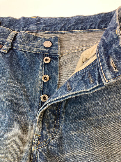 【現状渡し品】【メンズ】  MINEDENIM マインデニム 2305-1002-86-292 L.STRAIGHT 5POCKET USS デニムパンツ 153-240912-ab-13-min サイズ：サイズ6 カラー：インディゴブルー 万代Net店