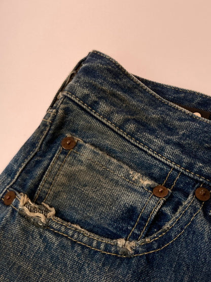 【現状渡し品】【メンズ】 MINEDENIM マインデニム 2305-1002-86-292 L.STRAIGHT 5POCKET USS デニムパンツ 153-240912-ab-13-min サイズ：サイズ6 カラー：インディゴブルー 万代Net店